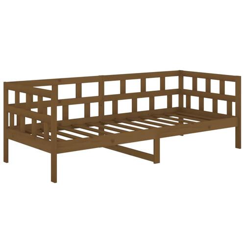 Daybed 80x200 cm massivt fyrretræ gyldenbrun