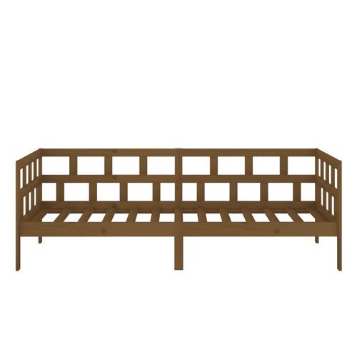 Daybed 80x200 cm massivt fyrretræ gyldenbrun