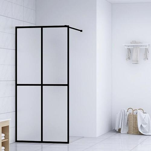 Bruseafskærmning 90x195 cm hærdet glas matteret