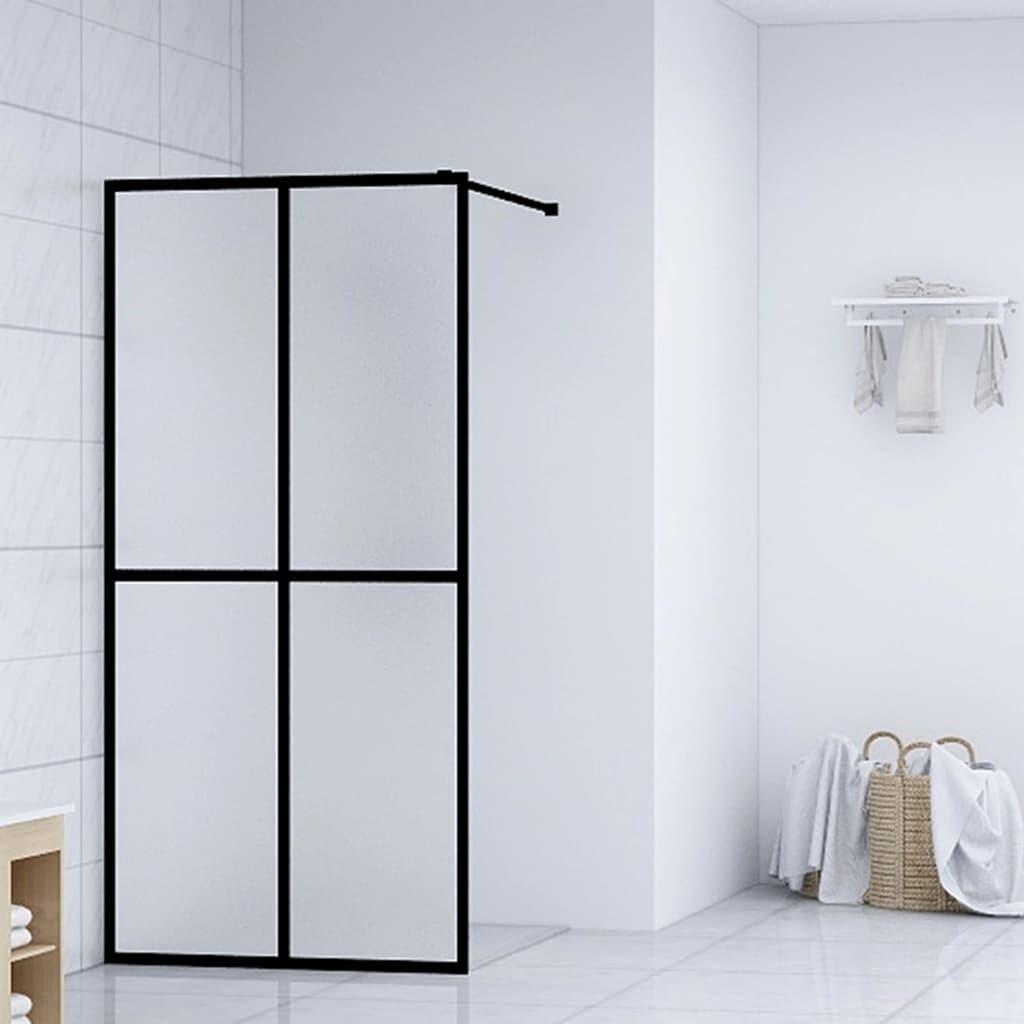 Bruseafskærmning 90x195 cm hærdet glas matteret