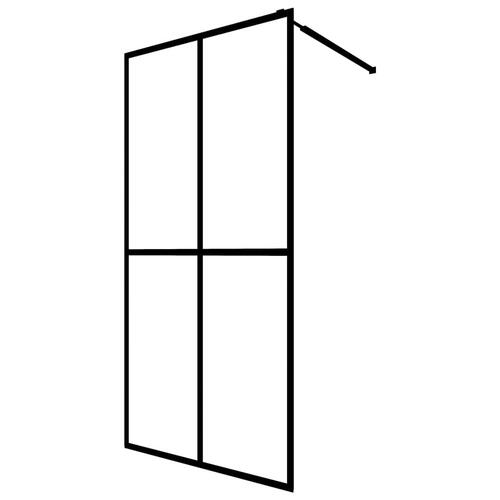 Bruseafskærmning 90x195 cm hærdet glas matteret