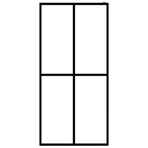 Bruseafskærmning 90x195 cm hærdet glas matteret