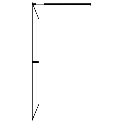 Bruseafskærmning 90x195 cm hærdet glas matteret