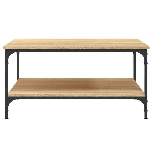 Sofabord 80x80x40 cm konstrueret træ sonoma egetræsfarve