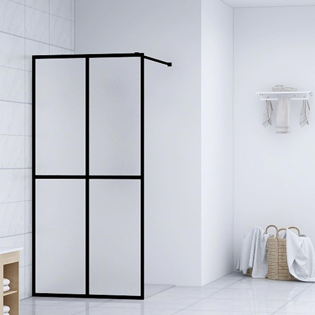 Bruseafskærmning 100x195 cm hærdet glas matteret