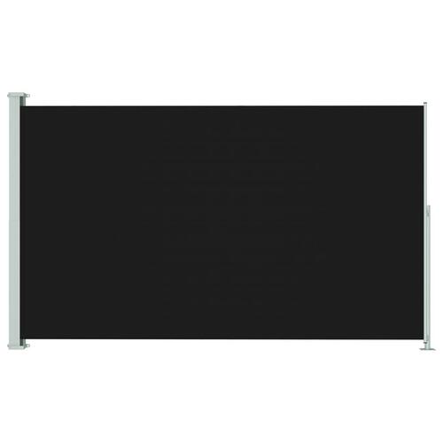 Sammenrullelig sidemarkise til terrassen 180x300 cm sort