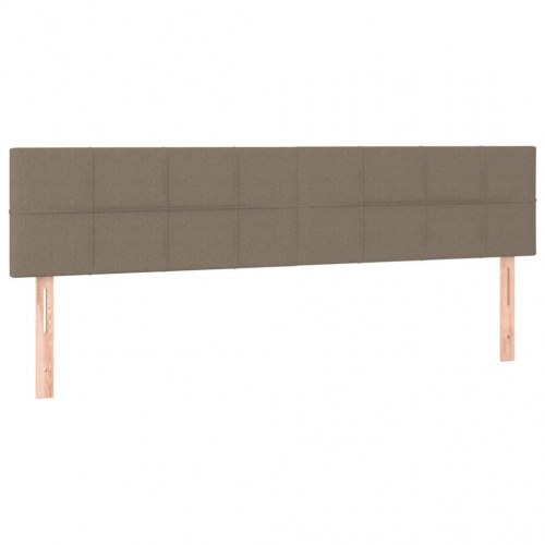 Kontinentalseng med madras 160x200 cm - stof gråbrun