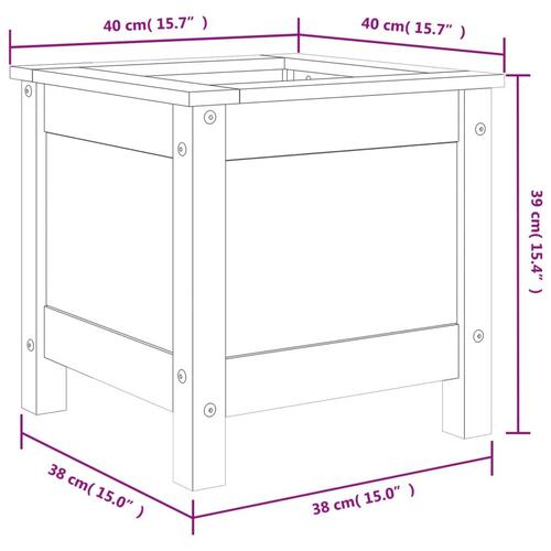 Plantekasse 40x40x39 cm massivt fyrretræ