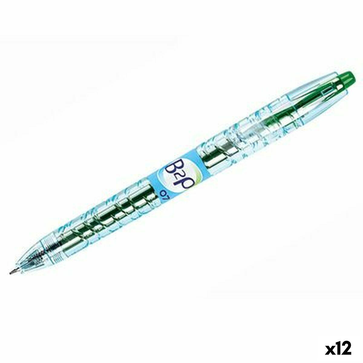 Gel kuglepen Pilot B2P Grøn 0,4 mm (12 enheder)