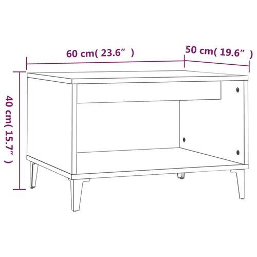 Sofabord 60x50x40 cm konstrueret træ sort