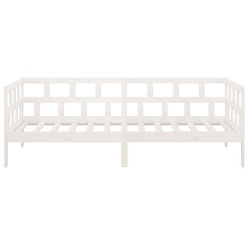 Daybed 90x190 cm massivt fyrretræ hvid