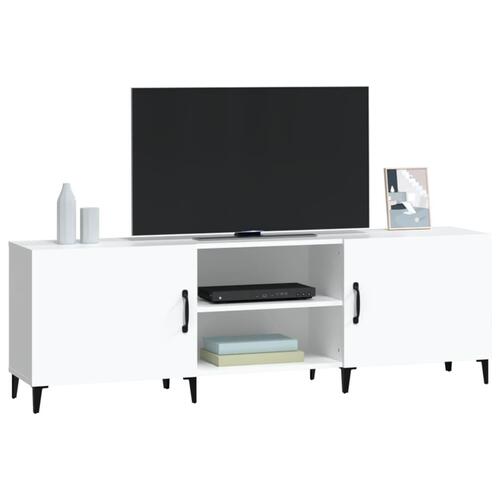 Tv-bord 150x30x50 cm konstrueret træ hvid