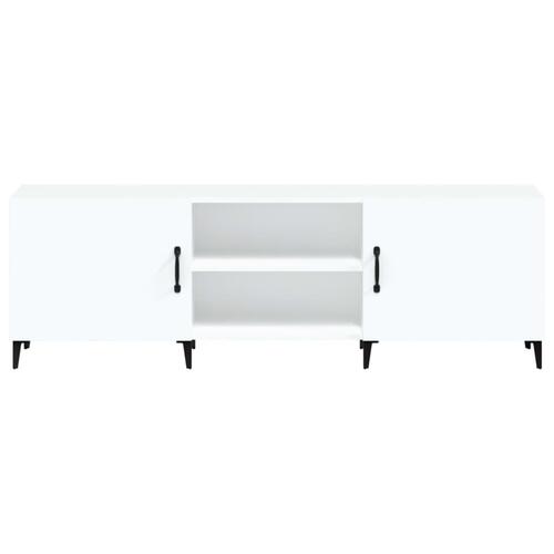 Tv-bord 150x30x50 cm konstrueret træ hvid