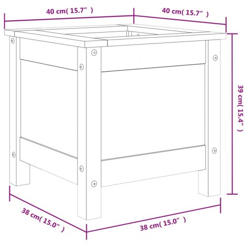 Plantekasse i massivt douglasgran 40 x 40 x 39 cm