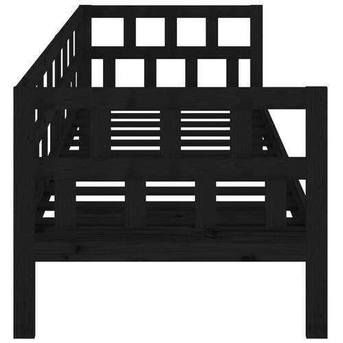 Daybed 90x190 cm massivt fyrretræ sort