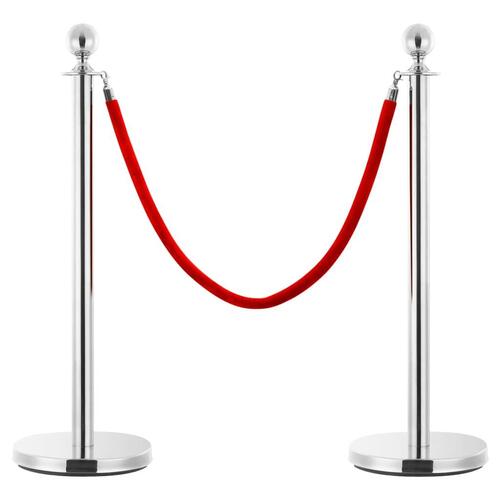 VIP kø-leder 3 dele rustfrit stål sølvfarvet