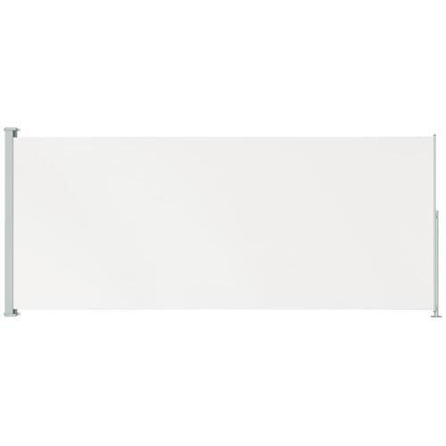 Sammenrullelig sidemarkise til terrassen 180x500 cm cremefarvet