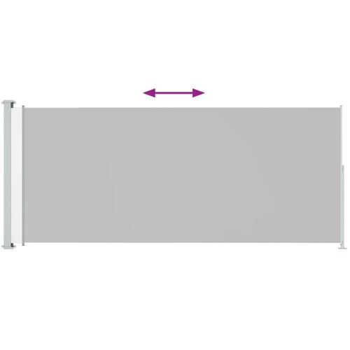 Sammenrullelig sidemarkise til terrassen 180x500 cm cremefarvet