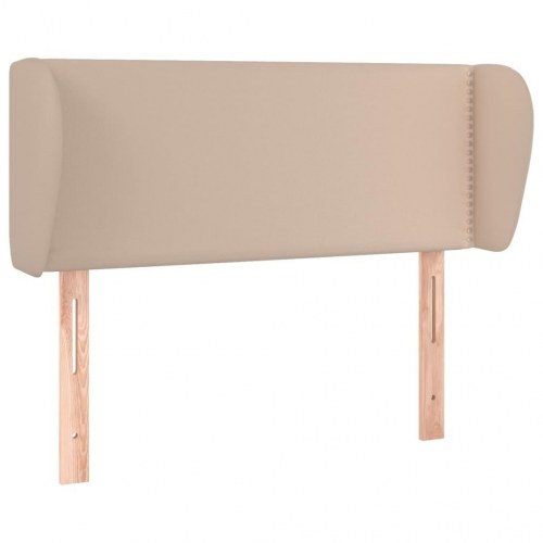 Sengegavl med kanter 103x23x78/88 cm kunstlæder cappuccino
