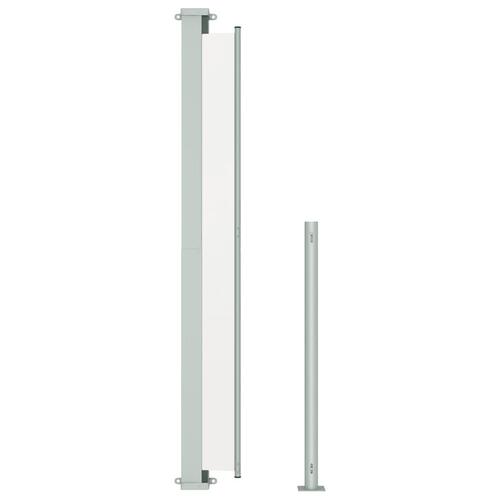 Sammenrullelig sidemarkise til terrassen 180x500 cm cremefarvet