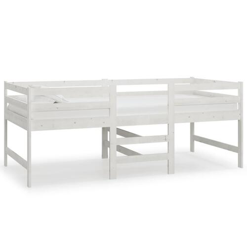 Sengeramme 90x200 cm massivt fyrretræ hvid