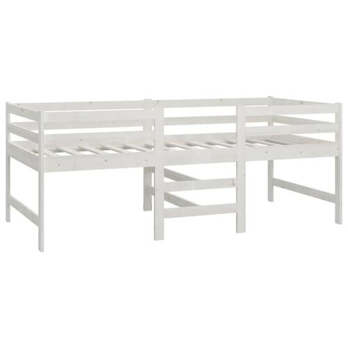 Sengeramme 90x200 cm massivt fyrretræ hvid