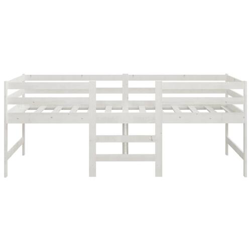 Sengeramme 90x200 cm massivt fyrretræ hvid