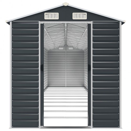 Haveskur i galvaniseret stål 191 × 980 × 198 cm - antracitgrå