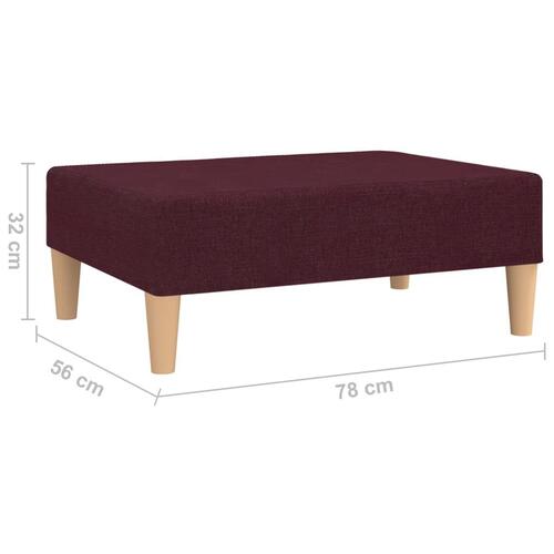Fodskammel 78x56x32 cm stof lilla