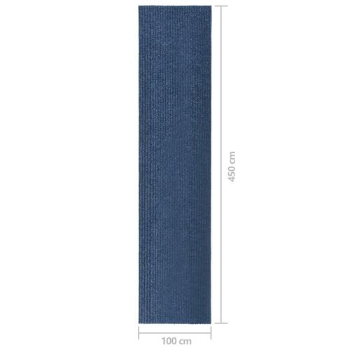 Snavsbestandig tæppeløber 100x450 cm blå