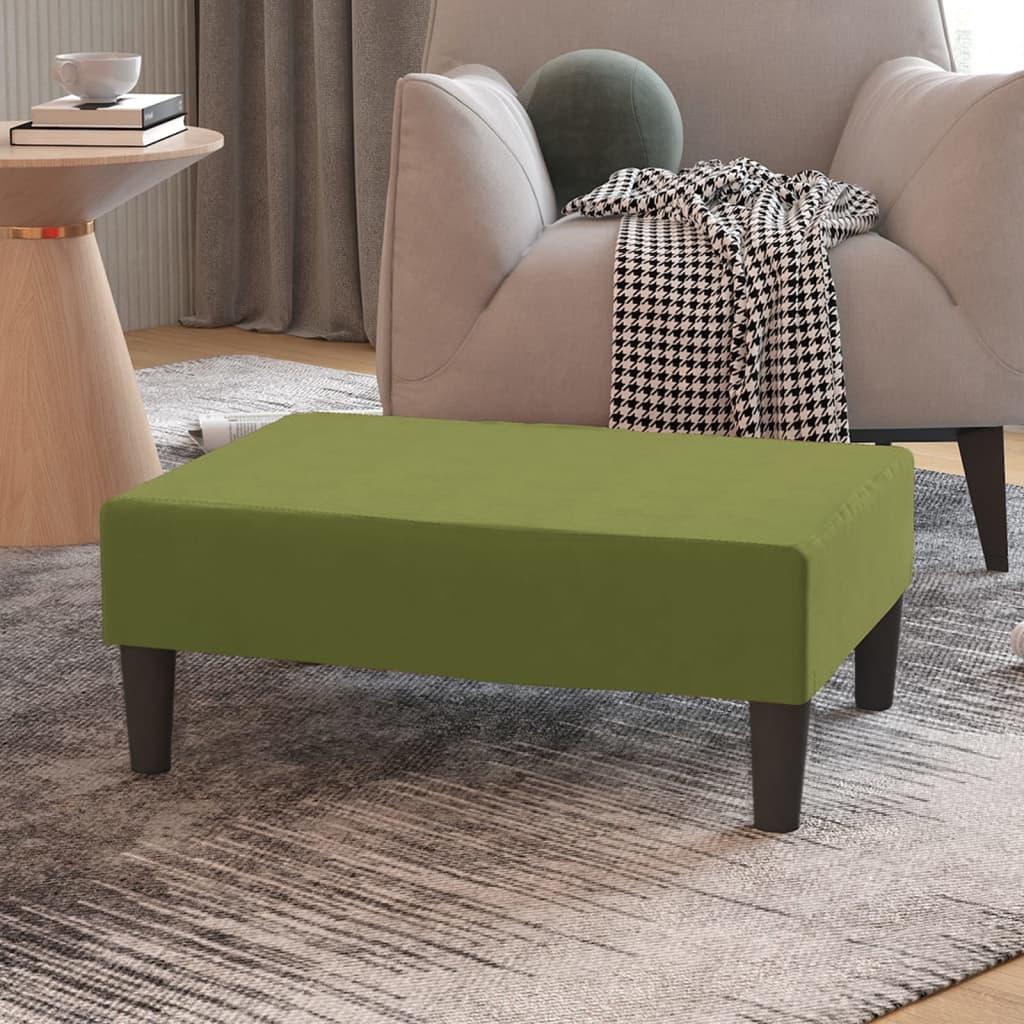 Fodskammel 78x56x32 cm fløjl lysegrøn