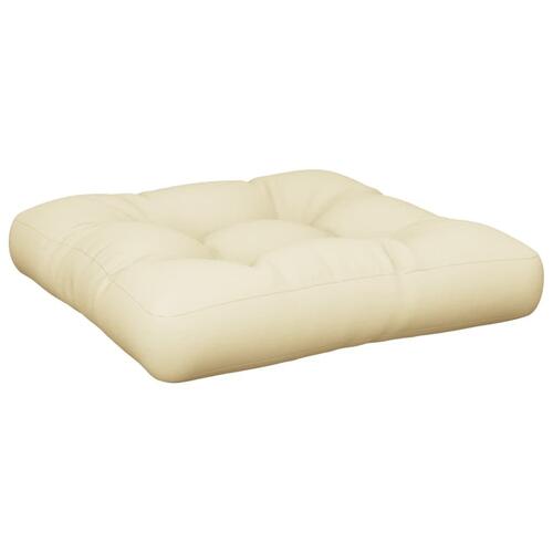 Pallehynde 58x58x10 cm stof sandfarvet