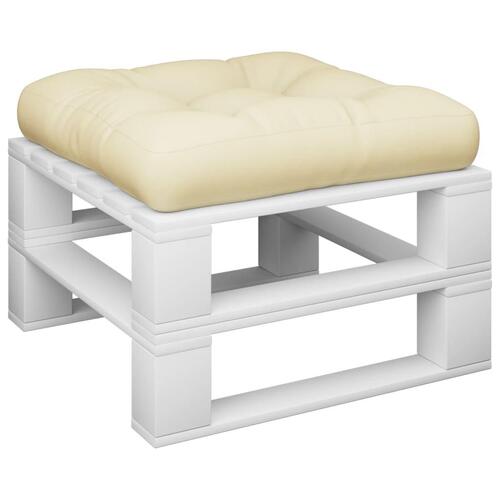 Pallehynde 58x58x10 cm stof sandfarvet
