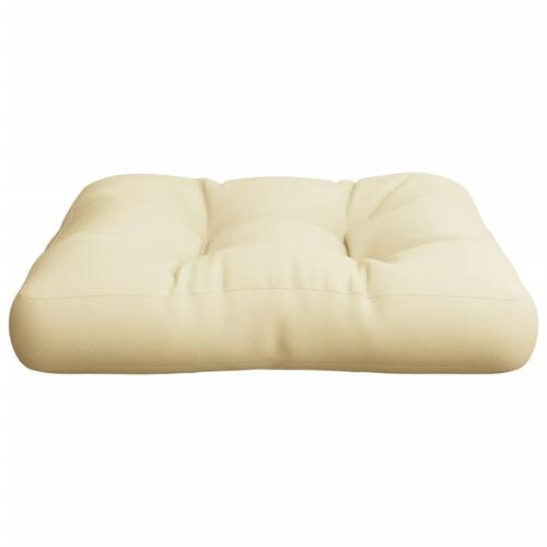 Pallehynde 58x58x10 cm stof sandfarvet