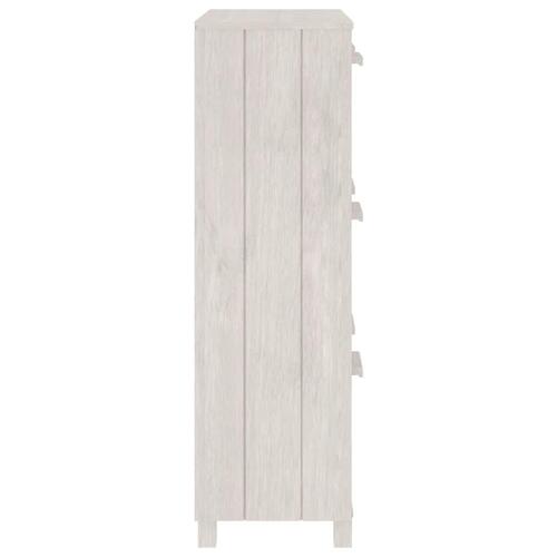 Skoskab HAMAR 59,5x35x117 cm massivt fyrretræ hvid