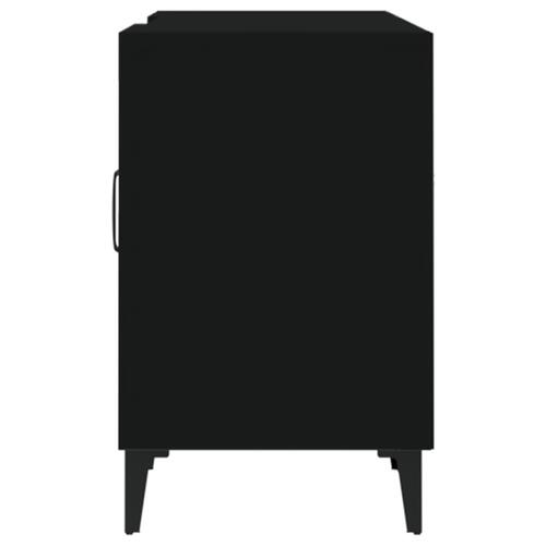 Tv-bord 150x30x50 cm konstrueret træ sort