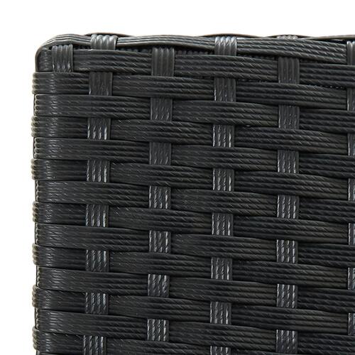 Barstole til haven med hynder 2 stk. polyrattan sort