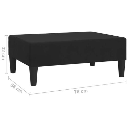 Fodskammel 78x56x32 cm fløjl sort