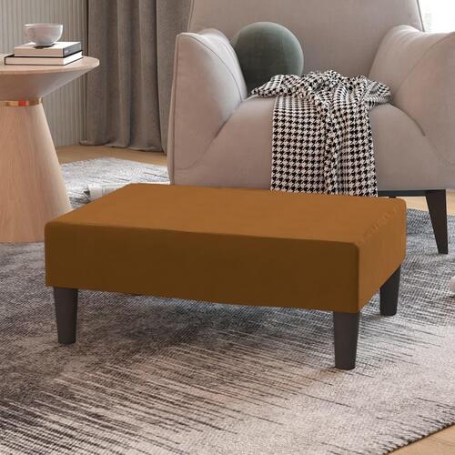 Fodskammel 78x56x32 cm fløjl brun