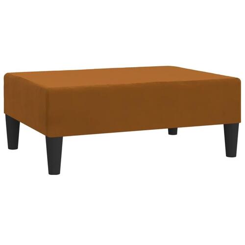 Fodskammel 78x56x32 cm fløjl brun