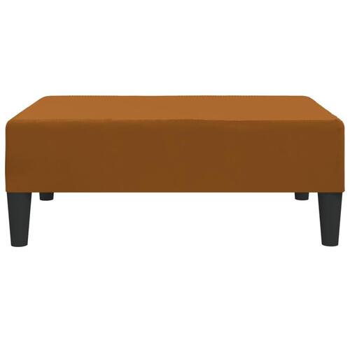 Fodskammel 78x56x32 cm fløjl brun