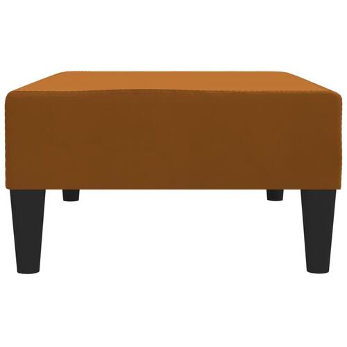 Fodskammel 78x56x32 cm fløjl brun