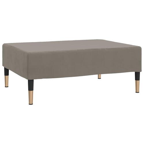 Fodskammel 78x56x32 cm fløjl lysegrå