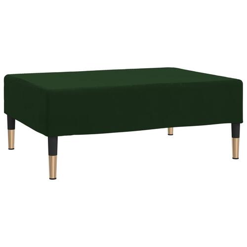 Fodskammel 78x56x32 cm fløjl mørkegrøn