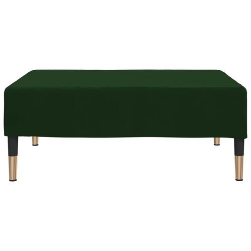 Fodskammel 78x56x32 cm fløjl mørkegrøn