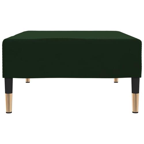 Fodskammel 78x56x32 cm fløjl mørkegrøn