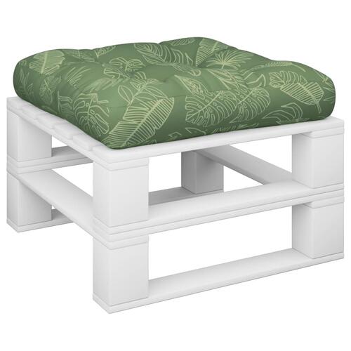 Pallehynde 60x60x12 cm stof bladmønster