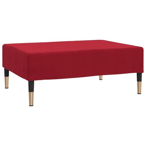 Fodskammel 78x56x32 cm fløjl vinrød