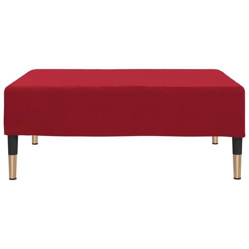 Fodskammel 78x56x32 cm fløjl vinrød
