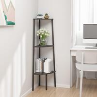 Stigereol med 3 hylder 45,5x31,5x120 cm sort